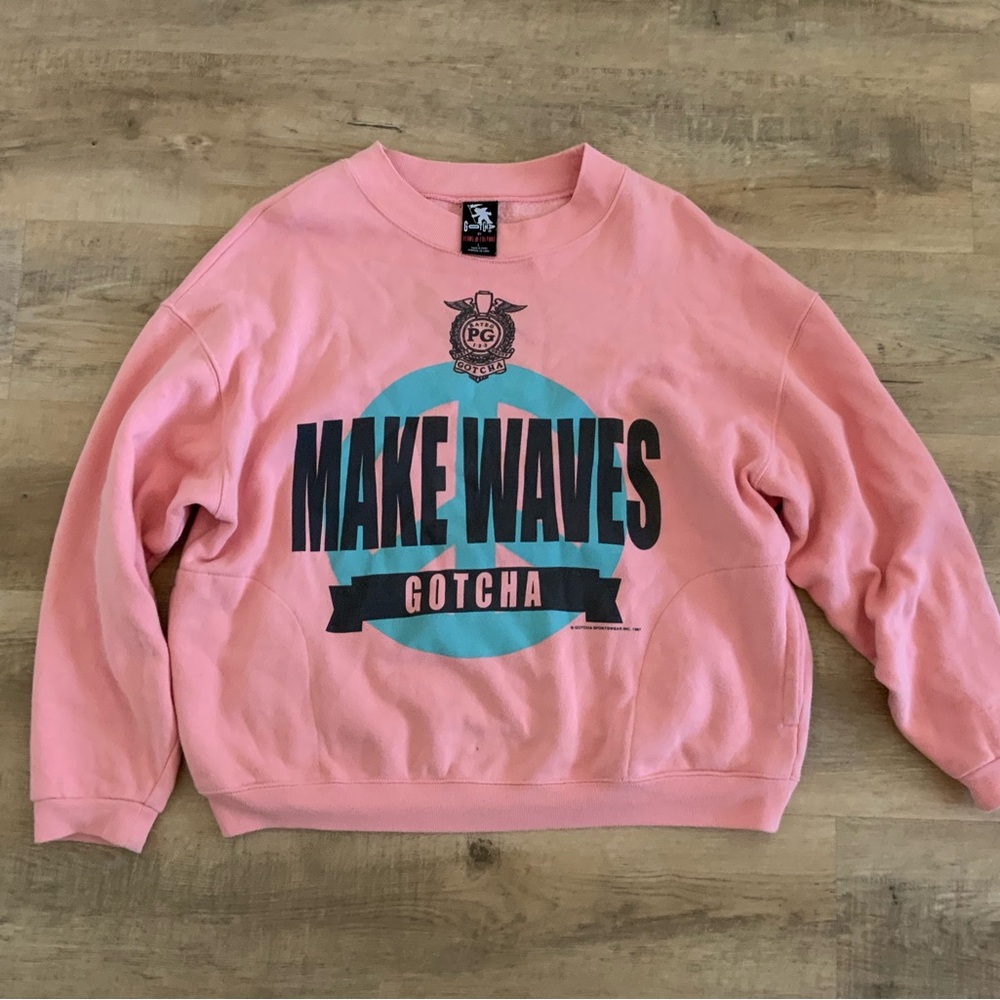 Make Waves Vintage Gotcha Crewneck Sweater